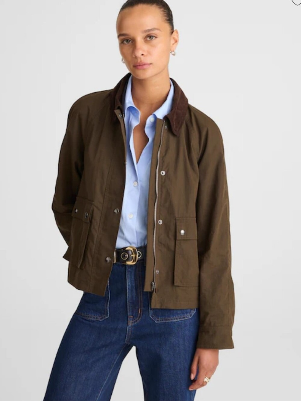 Madewell The Billie Short Jacket - Trench Green
